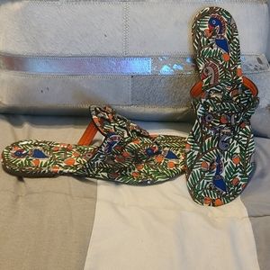 Jungle Print Tory Burch Miller Sandals size 10